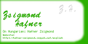 zsigmond hafner business card